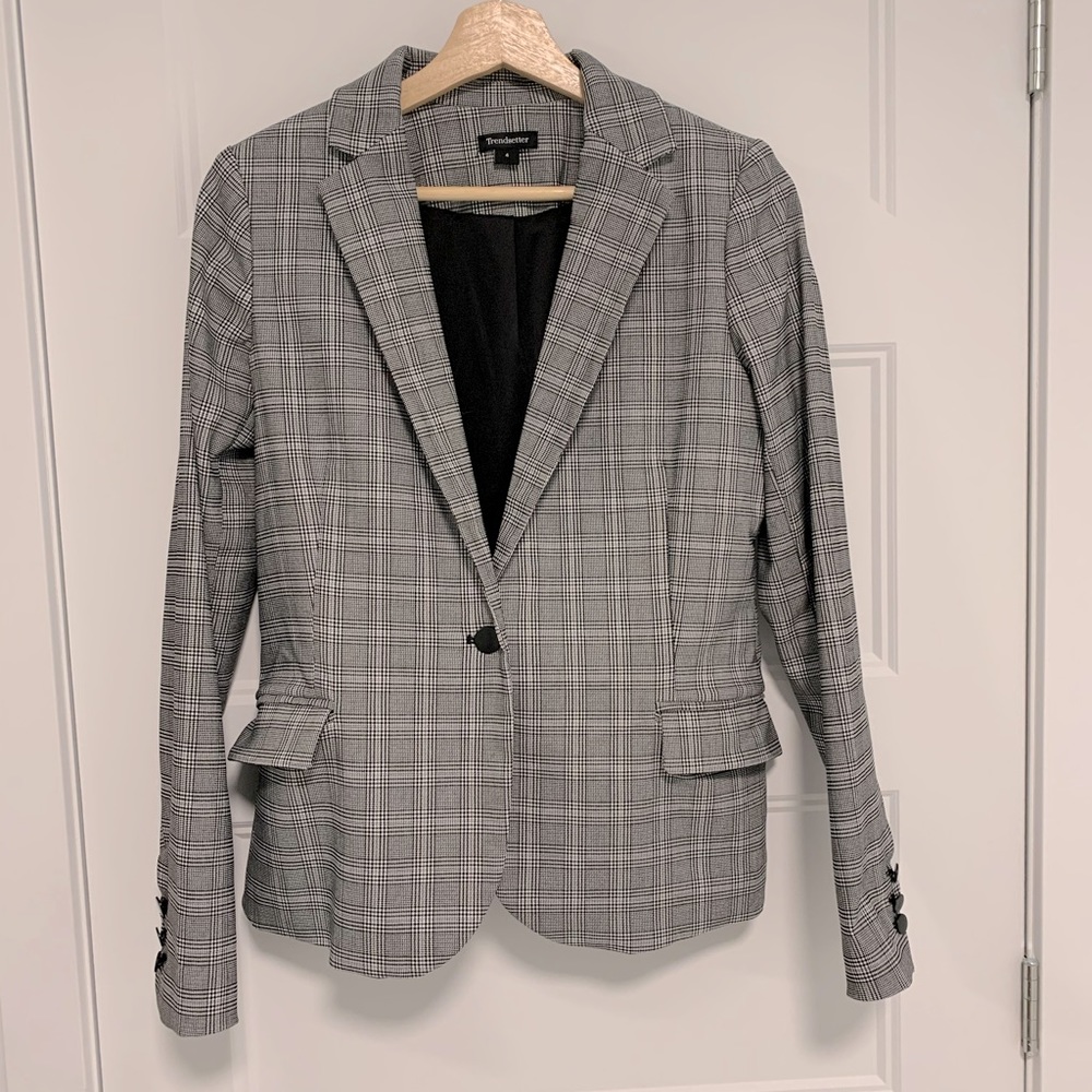 Grey Plaid Blazer